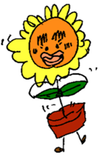 Pleasant sunflower sticker #14230080