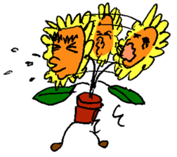 Pleasant sunflower sticker #14230081