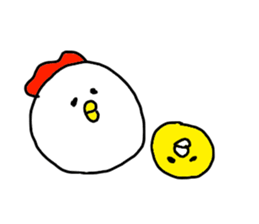 The Rooster with unique personality sticker #14230186