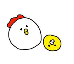 The Rooster with unique personality sticker #14230186