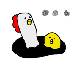 The Rooster with unique personality sticker #14230187