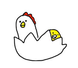 The Rooster with unique personality sticker #14230192