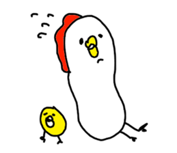 The Rooster with unique personality sticker #14230194