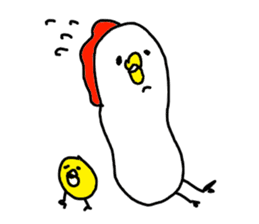 The Rooster with unique personality sticker #14230194