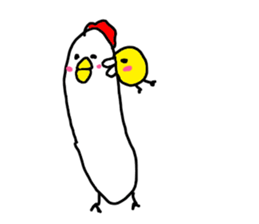 The Rooster with unique personality sticker #14230196