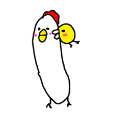 The Rooster with unique personality sticker #14230196