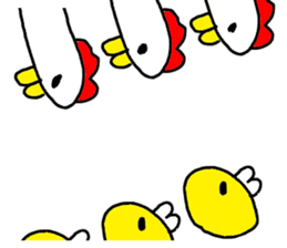 The Rooster with unique personality sticker #14230197