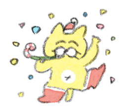 Winter kittens Little stars sticker #14230535