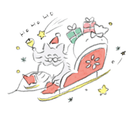 Winter kittens Little stars sticker #14230539