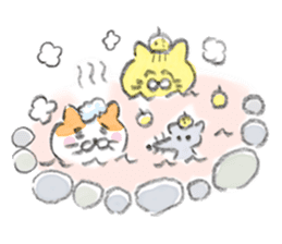 Winter kittens Little stars sticker #14230546