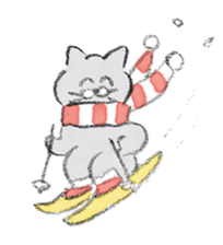 Winter kittens Little stars sticker #14230547