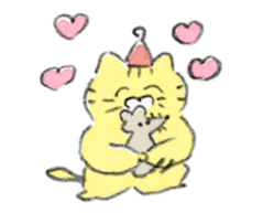 Winter kittens Little stars sticker #14230550