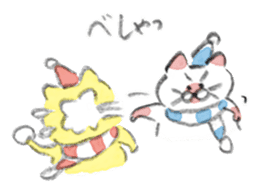 Winter kittens Little stars sticker #14230568