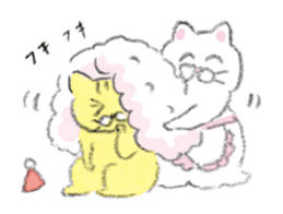 Winter kittens Little stars sticker #14230569