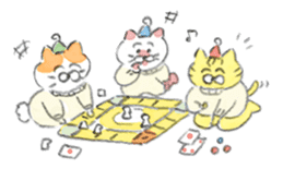 Winter kittens Little stars sticker #14230572