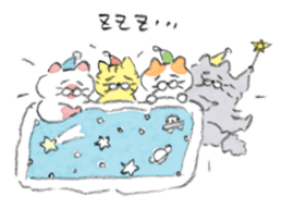 Winter kittens Little stars sticker #14230573