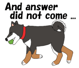 Japanese Black Shiba dog.(English) sticker #14231131