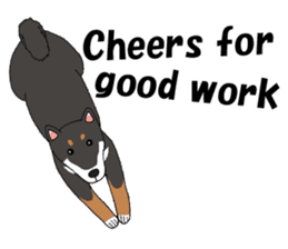 Japanese Black Shiba dog.(English) sticker #14231133