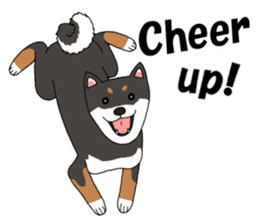 Japanese Black Shiba dog.(English) sticker #14231141