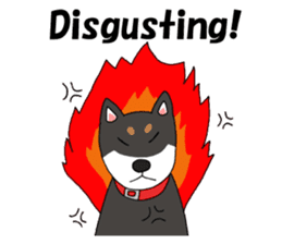 Japanese Black Shiba dog.(English) sticker #14231147