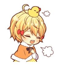 chick girl animated sticker #14231215