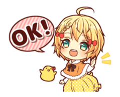chick girl animated sticker #14231216