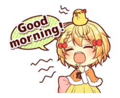 chick girl animated sticker #14231220