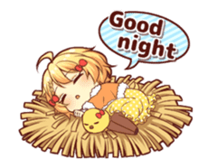 chick girl animated sticker #14231221