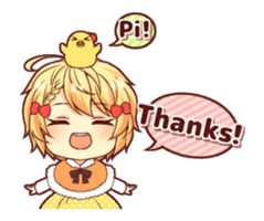 chick girl animated sticker #14231222