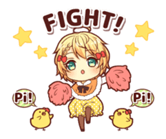 chick girl animated sticker #14231224