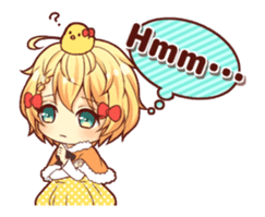 chick girl animated sticker #14231225