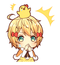 chick girl animated sticker #14231226