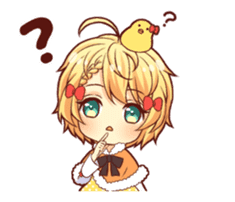 chick girl animated sticker #14231227
