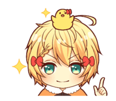 chick girl animated sticker #14231228