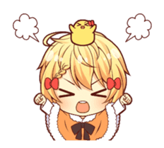 chick girl animated sticker #14231230