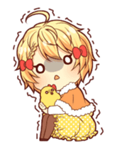chick girl animated sticker #14231232