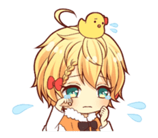 chick girl animated sticker #14231233