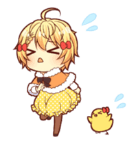 chick girl animated sticker #14231234