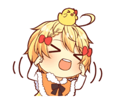chick girl animated sticker #14231235