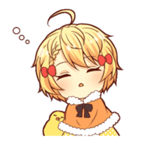 chick girl animated sticker #14231236