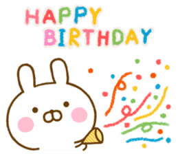Rabbit Usahina Event Happy birthday sticker #14231951