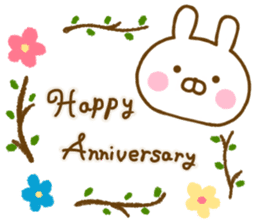 Rabbit Usahina Event Happy birthday sticker #14231958