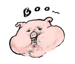 [Warm]Pig simmering sticker #14232682