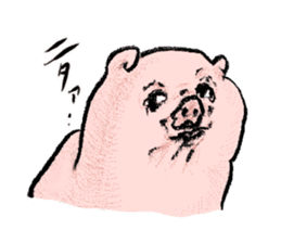[Warm]Pig simmering sticker #14232704