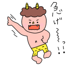 Red and Blue Ogre sticker #14232728