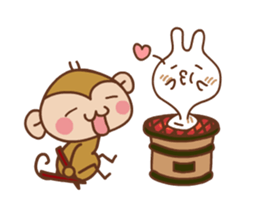 SARUOandUSAMI New Year's Holiday, Winter sticker #14234363