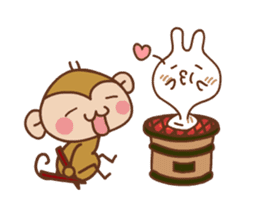 SARUOandUSAMI New Year's Holiday, Winter sticker #14234363