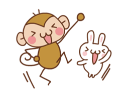 SARUOandUSAMI New Year's Holiday, Winter sticker #14234367