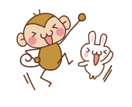 SARUOandUSAMI New Year's Holiday, Winter sticker #14234367