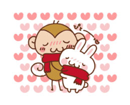 SARUOandUSAMI New Year's Holiday, Winter sticker #14234370